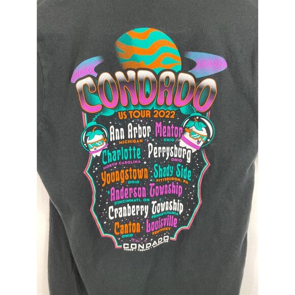 Condado US Tour 2022 Adult Small Black Short Sleeve Graphic Print T-shirt - Picture 5 of 7